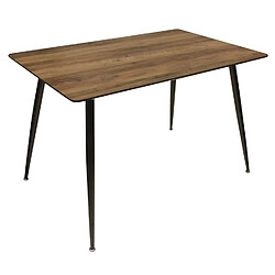 The Home Deco Factory Table à manger 4 places en Métal et MDF - L.115 cm - Marron