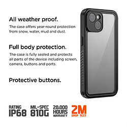 Avis Eiger Coque pour iPhone 15 Protection Complète à 360° Étanche IP68 Renforcée Noir