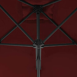 Avis Helloshop26 Parasol d'extérieur avec mât en acier 250 x 250 x 230 cm bordeaux 02_0008204