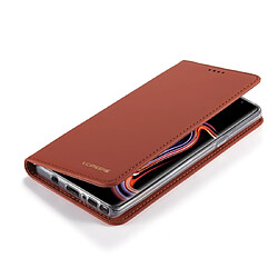 Wewoo Housse Coque Pour Galaxy Note9 LC.IMEEKE LC-002 Series Skin Hand Feeling PU + TPU en cuir à rabat horizontal avec support et fente carte et portefeuille marron pas cher