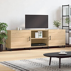 Maison Chic Meuble TV scandinave - Banc TV pour salon chêne sonoma 150x30x50 cm bois d'ingénierie -MN86541