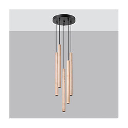 Luminaire Center Suspension Pastelo Acier,Bois Bois