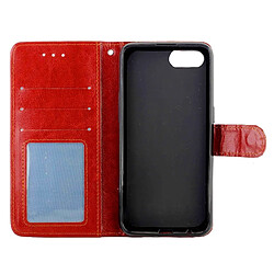 Avis Wewoo Housse Coque Pour OPPO Realme C2 Étui en cuir à rabat horizontal avec texture Crazy Horse porte-cartes et porte-cartesportefeuille et cadre photo Marron