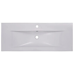 Avis vidaXL Lavabo encastré 101 x 39,5 x 18,5 cm Céramique Blanc