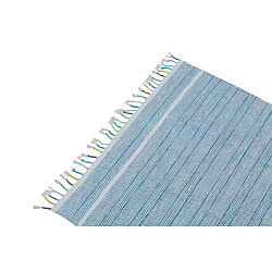 Alter Tapis moderne Alabama, style kilim, 100% coton, bleu, 200x140cm