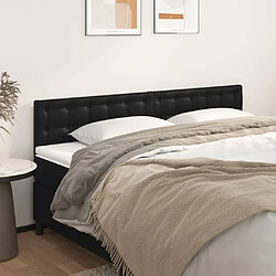 Maison Chic Lot de 2 Têtes de lit design pour chambre - Décoration de lit Noir 80x5x78/88 cm Similicuir -MN39288