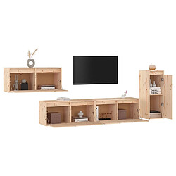 Avis vidaXL Meubles TV 4 pcs Bois massif de pin