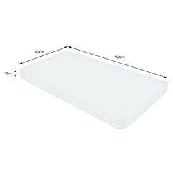 Matelas pour enfants 80x160x11 cm en polyester Oeko-Tex 100 ML-Design pas cher