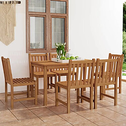 Salle à manger de jardin 7 pcs,Table et chaise à dîner Bois de teck massif -MN85737