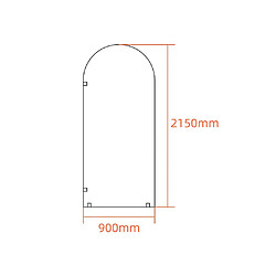 Acheter Vente-Unique Paroi de douche à l'italienne arrondie - 90 x 215 cm - AIRLIE