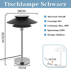 Acheter NETTLIFE Lampe de table noire Lampe de chevet moderne E14 1 flamme Salon Lampe de table métal design avec câble Lampe de chevet