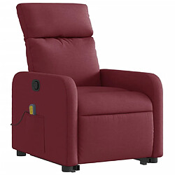 Avis vidaXL Fauteuil inclinable de massage Rouge bordeaux Tissu