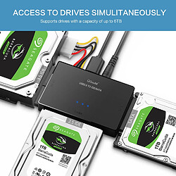 Universal Adaptateur IDE SATA à USB 3.0 Câble SATA USB 2.0 Adaptateur de disque dur IDE SATA 2,5 pouces 3,5 pouces Convertisseur USB C OTG HDD SSD