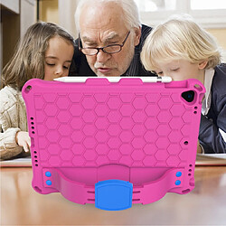 Acheter Wewoo Housse Étui Coque Pour iPad 10.2 Honeycomb Design EVA + PC de protection antichoc à quatre coins avec sangles Rose rouge