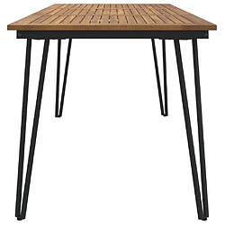 Acheter Maison Chic Table de jardin | Table d'extérieur avec pieds épingle à cheveux 160x80x75 acacia -GKD89874