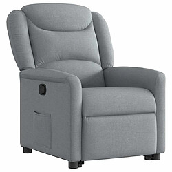 Avis vidaXL Fauteuil inclinable Gris clair Tissu