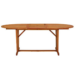 vidaXL Table de jardin 200x100x75 cm Bois d'eucalyptus solide