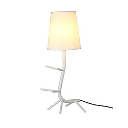 Inspired Lampe de table Centipede avec abat-jour, 1 x E27, blanc