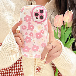 GUPBOO Étui pour iPhone11ProMax Coque téléphone fleur plein écran silicone anti-chute