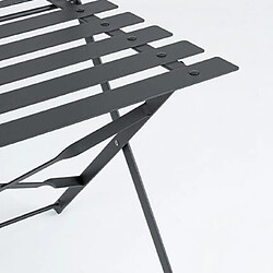 Mes Ensemble de balcon table et 2 chaises en acier anthracite - BACA