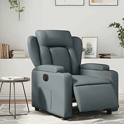 Maison Chic Fauteuil Relax pour salon, Fauteuil inclinable électrique Gris Similicuir -GKD71965