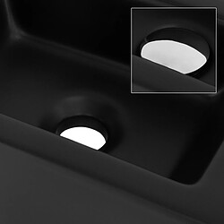 Acheter ML-Design Vasque à poser en céramique noir lavabo avec garniture de vidage 460x260x110 mm