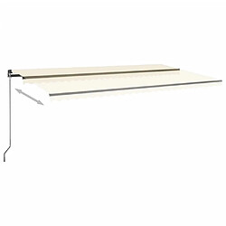 Acheter vidaXL Auvent automatique avec capteur de vent et LED 600x300 cm Crème