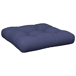 vidaXL Coussin de palette bleu marine 60x61,5x10 cm tissu