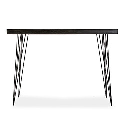 Avis Versa Meuble d'entrée étroit, Table console Dark Dallas 110x25x80cm,Bois et métal, Marron foncé