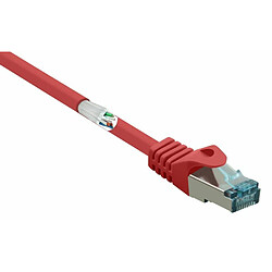 Renkforce RF-5047498 RJ45 Câble réseau, câble patch CAT 6a S/FTP 3.00 m rouge ignifuge 1 pc(s)