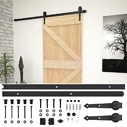 vidaXL Porte coulissante avec kit de quincaillerie 80x210cm Pin massif