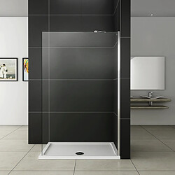 Paroi de douche à l'italienne 110x200cm avec une barre de fixation extensible 