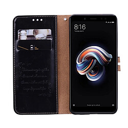 Wewoo Housse Etui à rabat en cuir à texture de cire industrielle pour Xiaomi Redmi Note 5 Pro, avec porte-monnaie noir pas cher