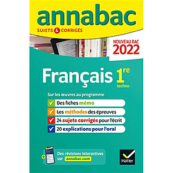 Français 1re techno : nouveau bac 2022 - Occasion