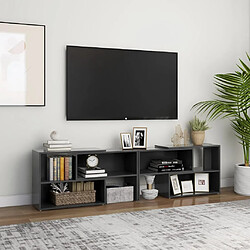 vidaXL Meuble TV Gris 149x30x52 cm Bois d'ingénierie