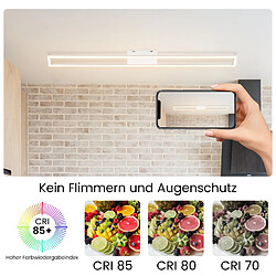 Acheter NETTLIFE Plafonnier LED Salon Moderne 108CM 40W Dimmable avec Télécommande pour Chambre Bureau Couloir