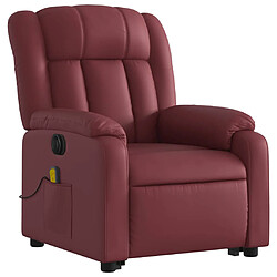 Avis vidaXL Fauteuil inclinable de massage électrique rouge bordeaux