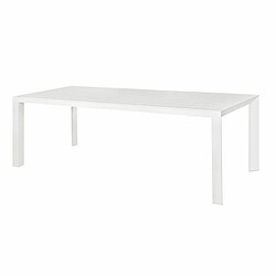 BigBuy Home Table de Salle à Manger Io Blanc Aluminium 240 x 100 x 75 cm