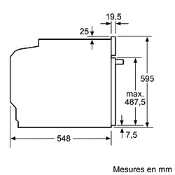 Acheter Four combiné mo intégrable 71l a pyrolyse inox/noir - hb573abr0 - SIEMENS