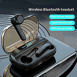 Universal Casque sans fil Casque TWS Bluetooth 5.0 Affichage numérique Touch Demi-Touch dans le casque