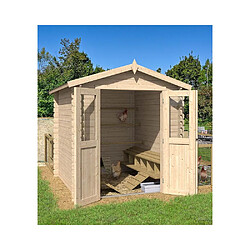 Avis Eden Partenaire Jardin Abri de jardin en bois double pente Mini 220 x 220 cm.