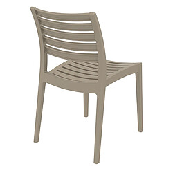 Acheter Decoshop26 Chaise de jardin en plastique design simple empilable beige 10_0000974