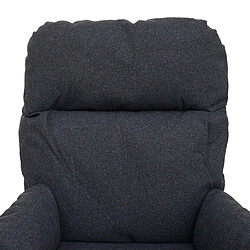 Acheter Mendler Fauteuil relax + pouf HWC-L12, Fauteuil TV Fauteuil à bascule Fonction bascule, pivotant, métal tissu/textile ~ gris foncé