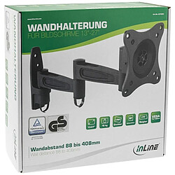 Avis InLine - Befestigungskit (Wandmontage) - für LCD-Display (einstellbarer Arm) - Aluminium - Schwarz - Bildschirmgröße: 33-68 cm (13``-27``) (23105D)