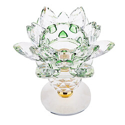 Avis cristal lotus fleur bougeoir photophore maison feng shui décor vert