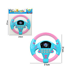 YP Select Puzzle Early Education Volant Jouet Analogique Voiture Conduite avec Musique Rotation Volant Convient pour Enfants-Bleu