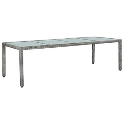 Maison Chic Mobilier à dîner de jardin 11 pcs et coussins Résine tressée Gris -MN46542