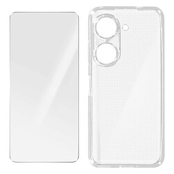 Avizar Coque pour Asus Zenfone 10 et Zenfone 9 et Film Verre Trempé 9H transparent