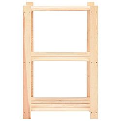 Avis vidaXL Étagères de rangement à 3 niveaux 3 pcs 60x38x90 cm Pin 150 kg