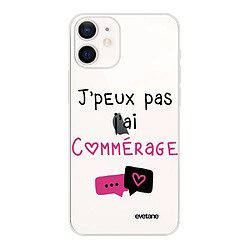 Coque iPhone 12 mini souple transparente Commérages Motif Ecriture Tendance Evetane